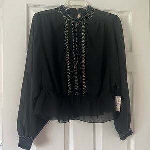 BNWT Free People Beaded Top
